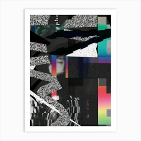 Rainbow Glitch Art Print