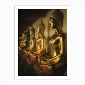 Golden Buddha Statues Art Print