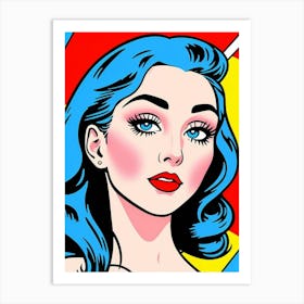 Glamorous Halftone Harmony: A Woman’s Expression Pop Art 1 Póster