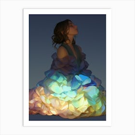 Girl In A Dress Art Print