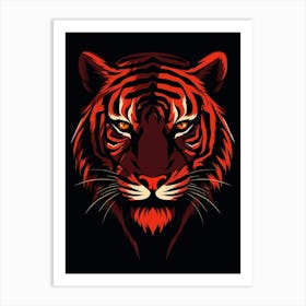 Tiger Minimalist Abstract 1 Art Print