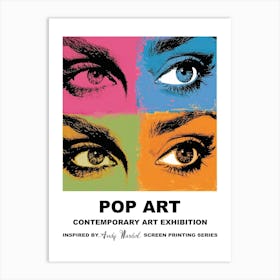 Poster Eyes Pop Art 1 Art Print