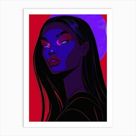 Black Woman With Blue Eyes 1 Art Print