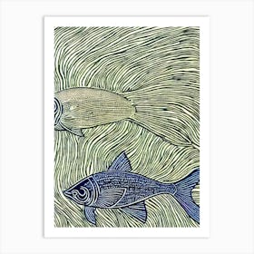 Unicornfish II Linocut Art Print