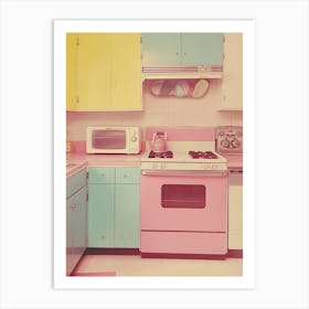 Retro Pastel Kitchen Polaroid Inspired 4 Art Print