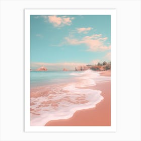 Kaputas Beach Turkey Turquoise And Pink Tones 1 Art Print