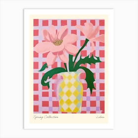 Spring Collection Lilies Flower Vase 4 Art Print