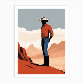 Desert Cowboy Stance Art Print