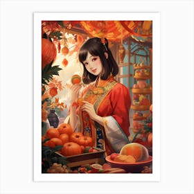 Chinese New Year Traditional Illustration 2 Art Print