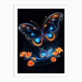 Blue Butterfly Art Print