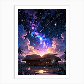 Open Book In The Sky Art Print