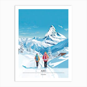 Are, Sweden, Ski Resort Poster Illustration 6 Art Print