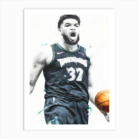 Karl Anthony Towns Minnesota Timberwolves Art Print