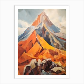 Puncak Jayacarstensz Pyramid Indonesia 1 Mountain Painting Art Print