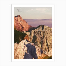 Vintage Mountain Landscape Art Print