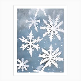 Snowflakes In The Snow,  Snowflakes Rothko Neutral 2 Art Print