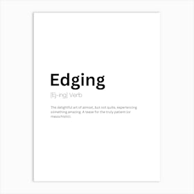 Edging Definition Meaning Póster