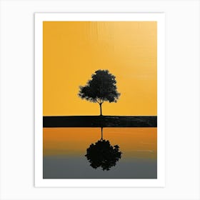 Tree In The Water, Minimalism Art Print