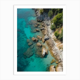 Aerial View Of A Beach Art Print