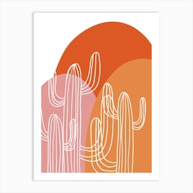 Trio Of Cacti Art Print