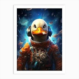 Duck In Space 4 Art Print