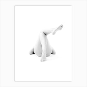 Abstract Female Legs Black And White Minimalist Feminine Boho Abstract Body Positivity Art Print Art Print