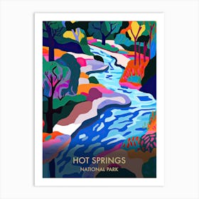 Hot Springs National Park Travel Poster Matisse Style 1 Art Print