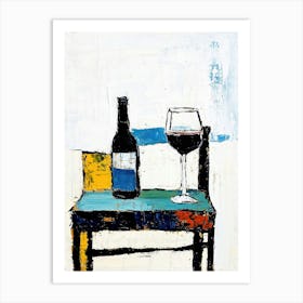 Wine And Bottle Art Print