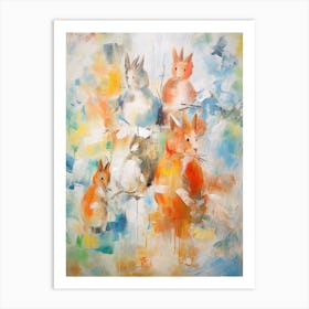 Squirrel Abstract Expressionism 4 Art Print