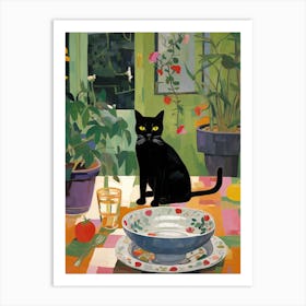 Cat In The Garden 2 Art Print