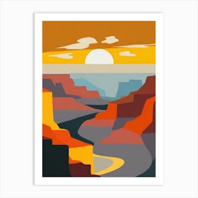 The Grand Canyon During Sunrise Art Print