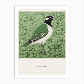 Ohara Koson Inspired Bird Painting Lapwing 2 Poster Art Print