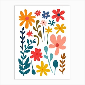 Flowers And Leaves 3 Art Print