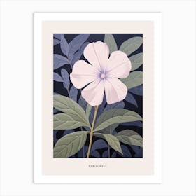 Flower Illustration Periwinkle 1 Poster Art Print