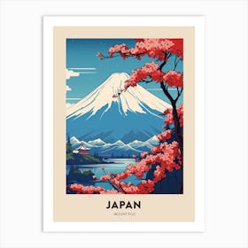 Mount Fuji Japan 2 Vintage Hiking Travel Poster Art Print