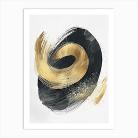 Gold Swirl Canvas Print Art Print