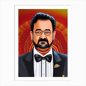 Mohanlal Illustration Movies Art Print