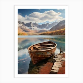 Boat On The Lake 23 Art Print