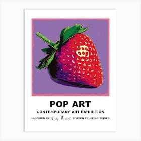 Big Strawberry Pop Art 4 Art Print