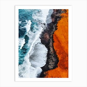 Orange Sand Beach Art Print