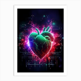 Heart Of Technology 1 Art Print