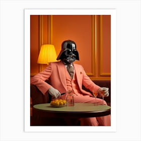 Darth Vader In Wes Anderson Style 25 Art Print