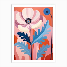 Anemone 2 Hilma Af Klint Inspired Pastel Flower Painting Art Print