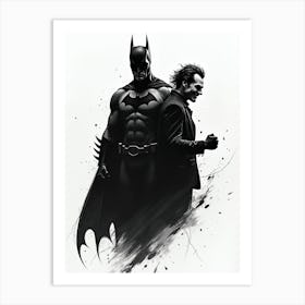 Duality Of Darkness. Superheroes and Villains Art Print