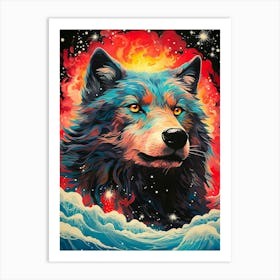 Wolf In The Sky Art Print