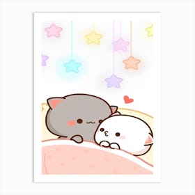 Kawaii Cats Cat Kawaii Kitty Love Art Print