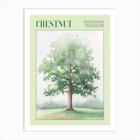 Chestnut Tree Atmospheric Watercolour Painting 5 Poster Art Print
