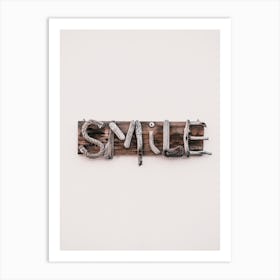 Smile Beach Sign Art Print