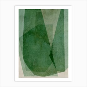 Abstract Greens 1 Art Print
