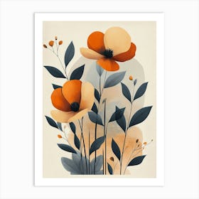 Orange Poppies 4 Art Print